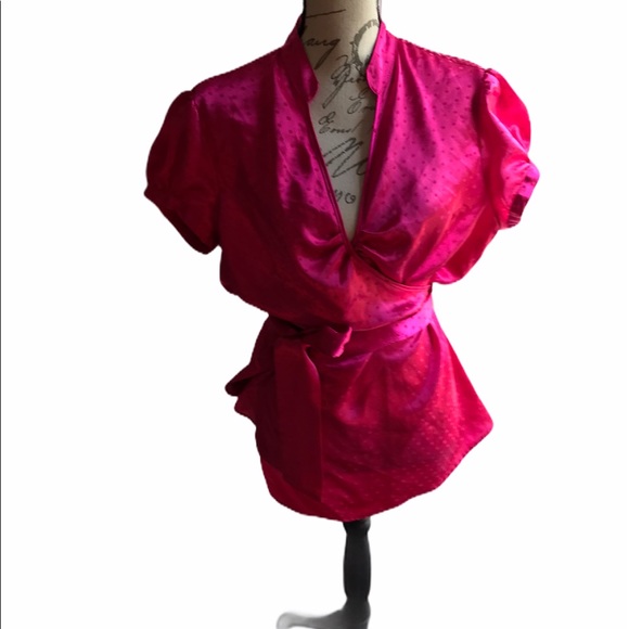 Cato XL. Pink beautiful blouse short sleeves ties - Picture 11 of 12